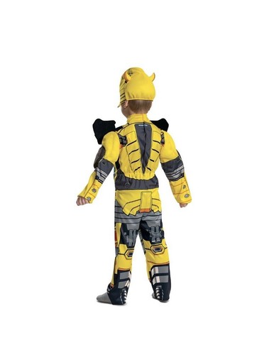 Boys Transformers Bumblebee Toddler Halloween Costume Padded Muscle Chest size2T - Picture 2 of 9