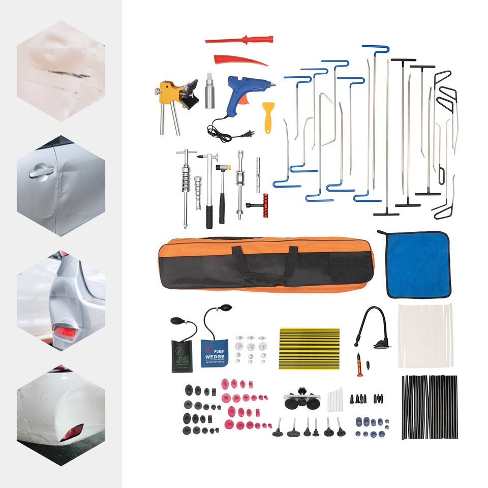 140 Pcs Paintless Dent Removal Rods Stainless Steel Tool Kit Dent