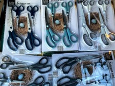 General Purpose Assorted Scissors Pack of 2/3/4/5 Assorted Colours Variety Packs