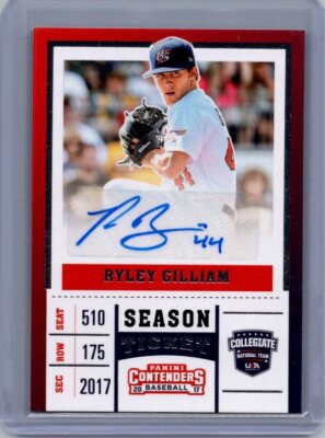 2017 Panini Elite Extra Edition #USAT-RG Ryley Gilliam USA Baseball Tickets