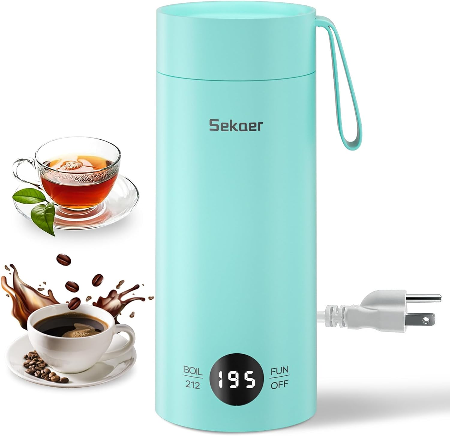 Small Travel Portable Electric Kettle, Mini Tea Kettle Hot Water Boiler, 0.5L &-image