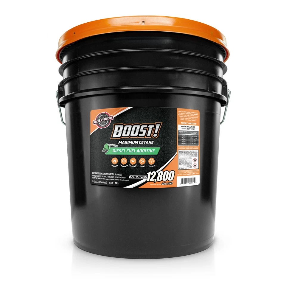 Opti-Lube Boost! Formula Diesel Fuel Additive: 5 Gal. Pail w/ Long Accessories - Image 3 of 4