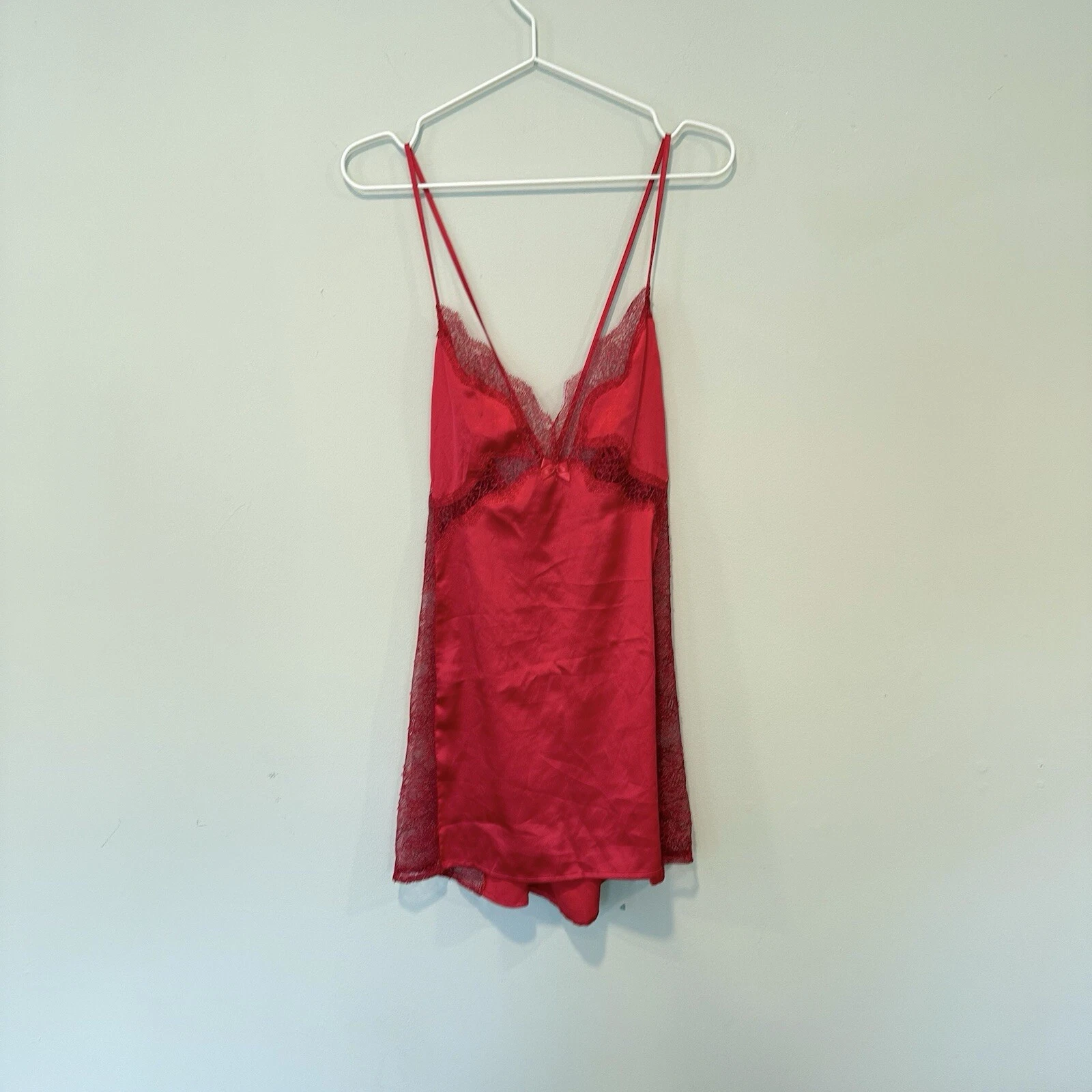 UNDERCOVER Abito Victoria's Secret rosso slip con ritagli in pizzo taglia large 1185