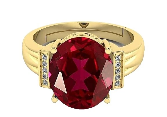 Модные медные кольца рубин