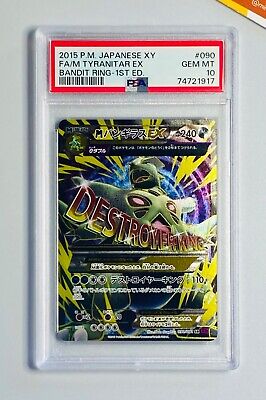 Pokemon PSA 10 M Tyranitar Ex Full Art Bandit Ring XY7 1st Pokemon PSA 10 M Tyranitar Ex Full Art Bandit Ring XY7 1st