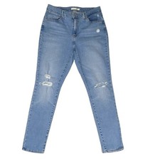 Levi's Jeans 721 High Rise Skinny Distressed Light Wash Denim Pants Women's 32