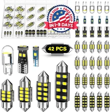 Kit de 42 luces LED para interior de coche mejoradas,superbrillantes, para mapa