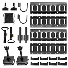 Uimoso E-Track Tie-Down Rail Kit 1.3 ft with 19-Piece Accessory Set