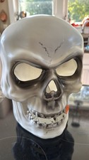 Giant Light-Up Plastic Skull Halloween Decoration Apx 9-10 in
