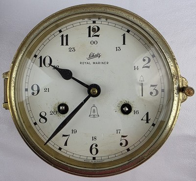 Vintage Schatz Royal Mariner 8 Day Ship's Bells Clock West Germany
