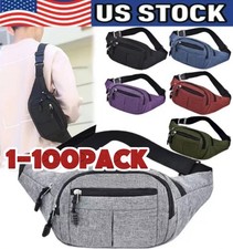 Men Women Fanny Pack Belt waist Bag Cross Body Sling Shoulder Travel Sport Lot