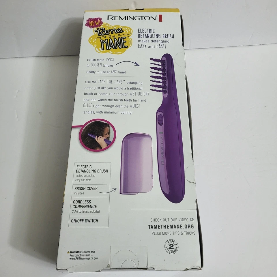 Cepillo desenredante eléctrico Remington Tame The Mane para cabello húmedo o seco Foto 2 de 4