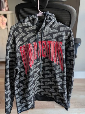 VLONE x NAV ''Good Intentions'' All-Over Print Hoodie - Black/Red - Men s