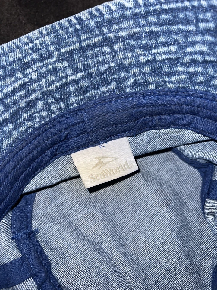 Sombrero cubo vaquero vintage Y2K SeaWorld estampado por todas partes talla única 8,5 pulgadas  Foto 4 de 4
