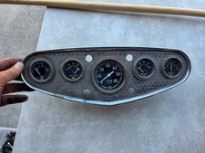 Stewart Warner straight 5 gauge panel Flathea...
