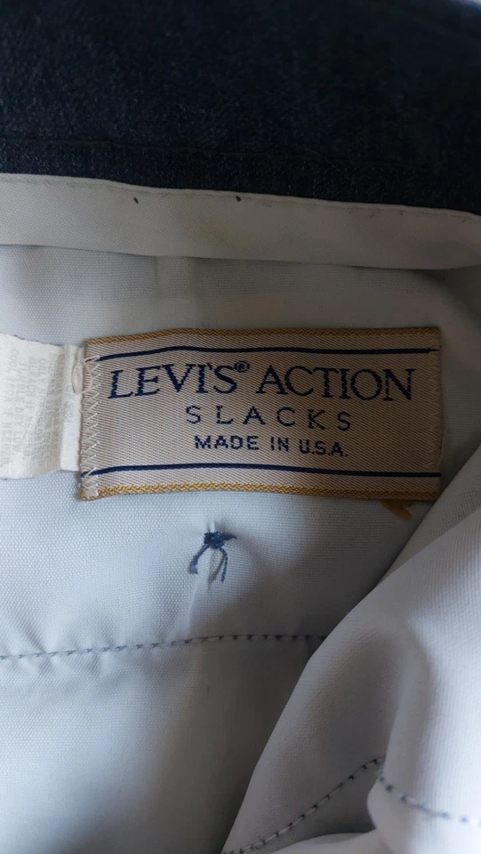 VTG 70s Levi's Action Slacks Men's Straight Leg Bootcut Pants | 32x31 - Image 3 of 4