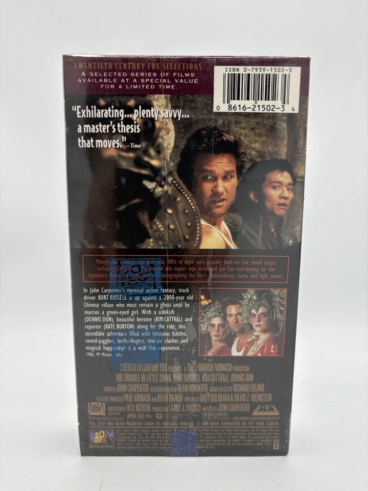 BIG TROUBLE IN LITTLE CHINA - FOX SELECTIONS VHS VIDEO MOVIE, KURT R. WTRMARK - Image 2 of 4