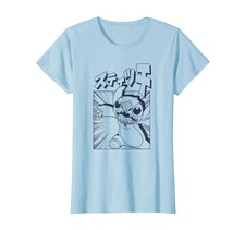 Disney Lilo & Stitch Manga Katakana Japanese Panel Portrait T-Shirt_