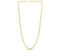 Genuine 18K Gold Filled Hypo-Allergenic 3mm Cuban Curb Link Chain Necklace J819G