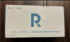 RAV power RCR123A Li-ion Rechargeable Batteries With Charger New In Box