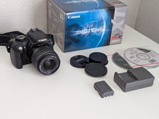 Canon EOS Digital Rebel XT 8MP DSLR Camera Kit Black W 18-55 Lens Working