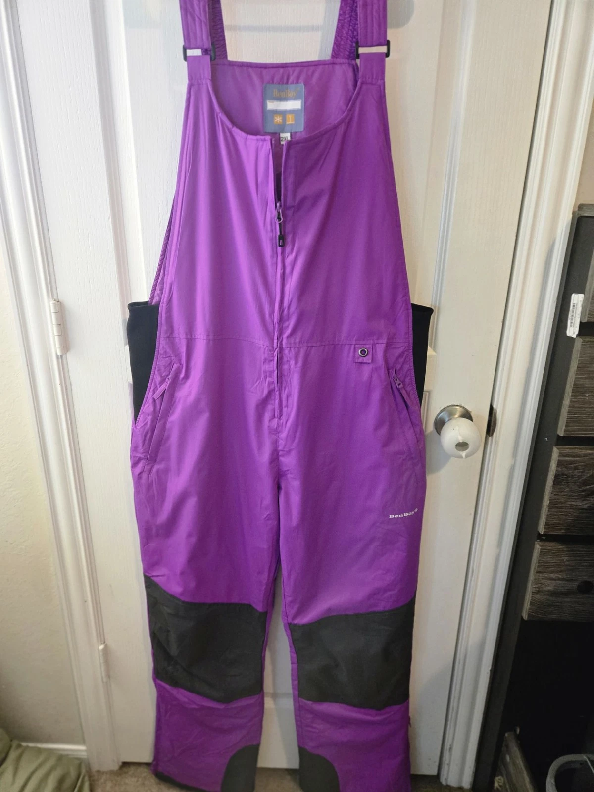 BenBoy Women's Purple Insulated Ski Bib Overalls - Size 2XL