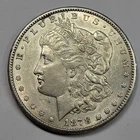 1878 CC Morgan Silver Dollar $1 AU Carson City First Year of Issue *M293
