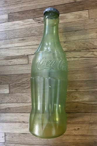 Vintage Coca Cola Coke Plastic Bottle 24” Tall Piggy Bank Coin Storage