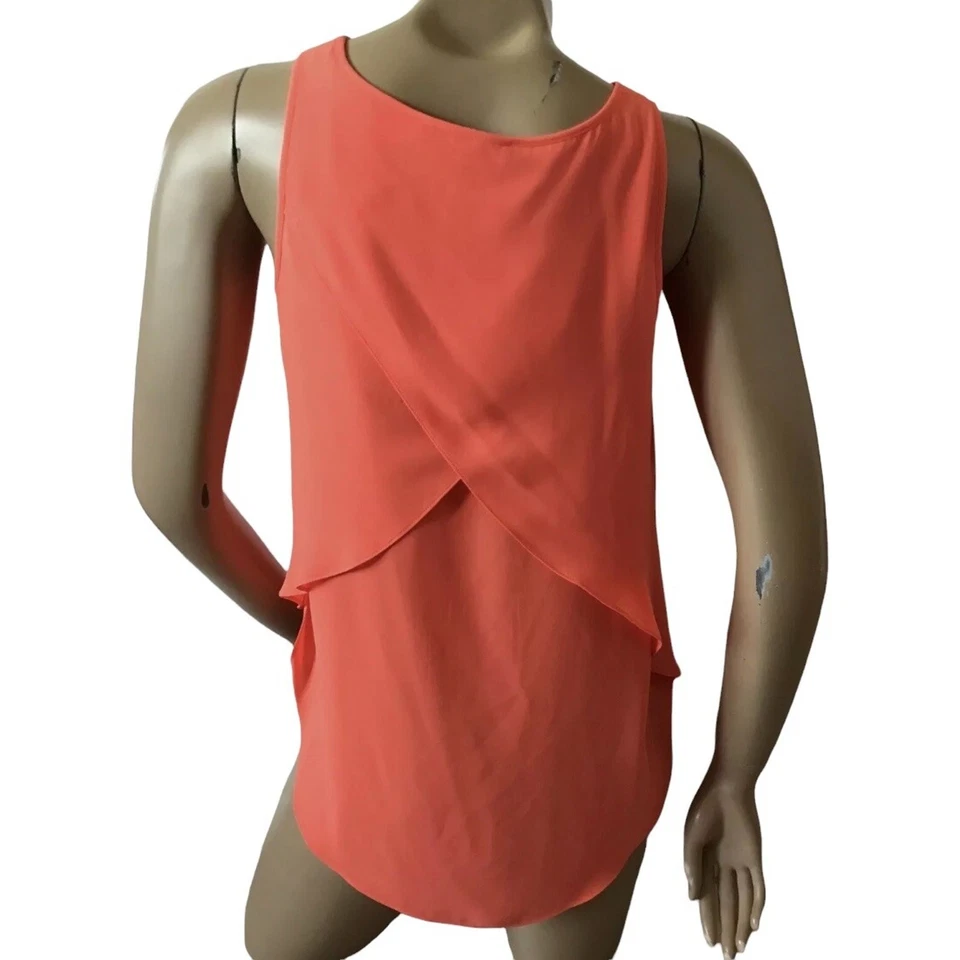 Camiseta sin mangas naranja talla XS XSP Banana Republic para mujer talla pequeña Foto 3 de 4