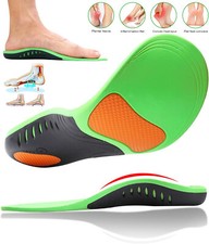 Heavy Duty High Arch Support Orthotic Insoles Plantar Fasciitis Pain Relief Work