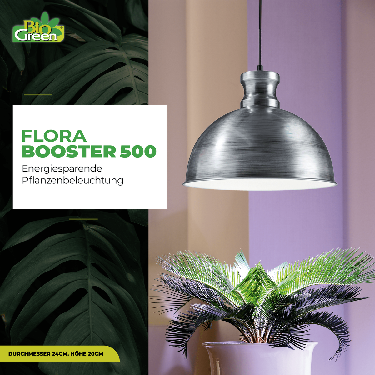 Bio Green FLORABOOSTER 500 Pflanzenlampe – LED Vollspektrum, 6,5 Watt, Für Zimmerpflanzen & Gewächshaus