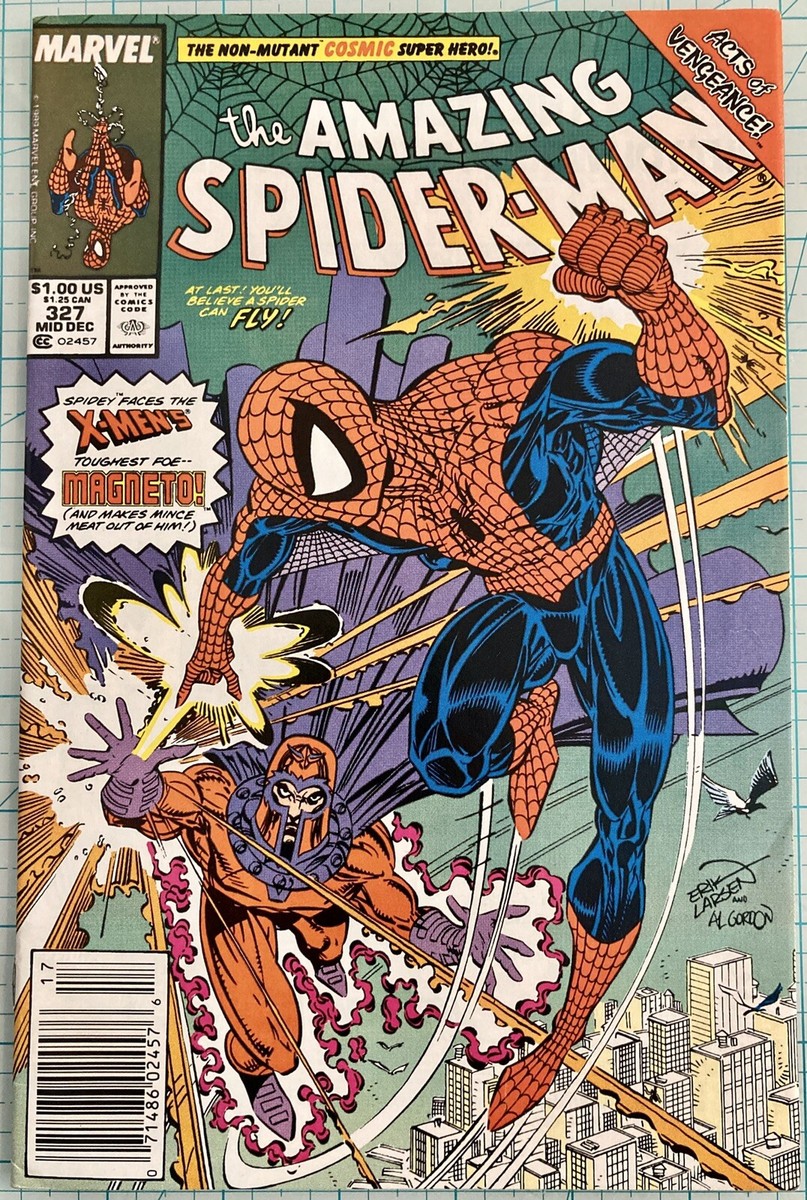 Amazing Spider-Man #327 NM- Newsstand Erik Larsen Cover 1989