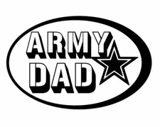 Vinyl Decal for Window - Army Dad w/ Star (U.S. Military)