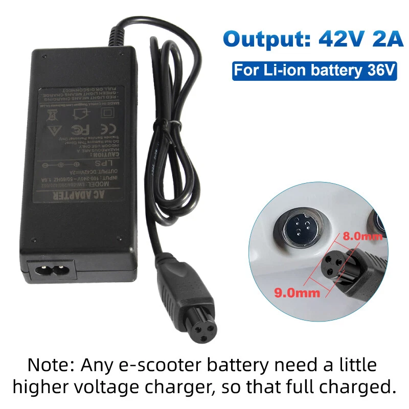 LotFancy 42V 2A Hoverboard Charger Compatible Devices Razor, 58 OFF