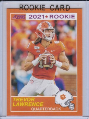 TREVOR LAWRENCE ROOKIE CARD Football 2021 SCORE RARE PINK VARIATION ...