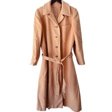 Vintage Regency Cashmere Saks Fifth Avenue Tan Belted Women’s Long Coat 1970s