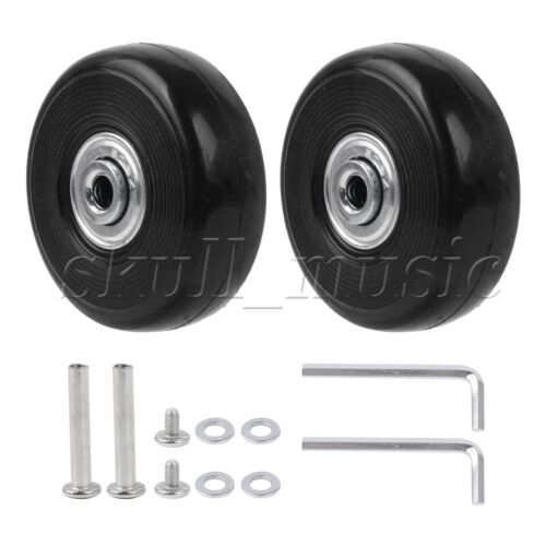 2PCS Silent Travel Luggage Wheels Replacement Dia 49/53mm Suitcase Part - Picture 1 of 9