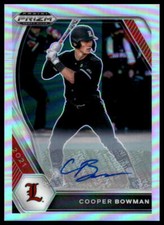 Cooper Bowman 2021 Panini Prizm DP #PDP122 Base Autographs Silver Prizm Auto
