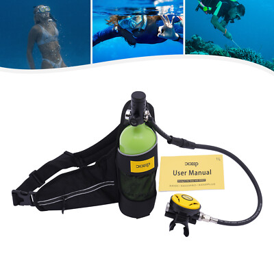 #ad #ad 1L Mini Scuba Tank Underwater Dive Portable Lungs Deepest 32.8ft Scuba Oxygen $147.89
