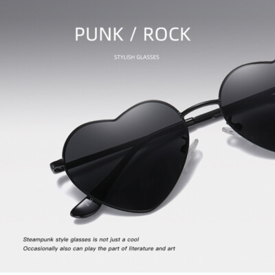 Polarized Heart Sunglasses Fashion Lovely Style Metal Frame 