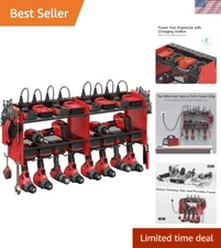 Heavy Duty Wall-Mount Tool Organizer with Charging Shelf and Gift-Worthy Design