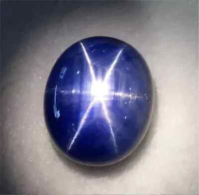 Natural 13 Ct+ Oval Cabochon 6 Rays Blue Star Sapphire Loose Gemstone A++