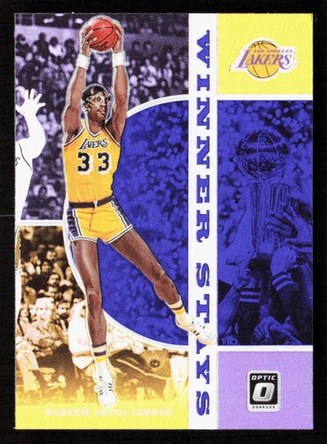 2019-20  Donruss Optic Kareem Abdul-Jabbar Winner Stays Purple Prizm #3 Lakers