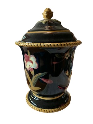 Raymond Waites Bali Certified Int Pattern Canister Cookie Jar 12.5x8x8 