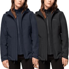 Jack Wolfskin Womens Moonrise 3in1 Fleece Lined Waterproof Hooded Jacket Coat