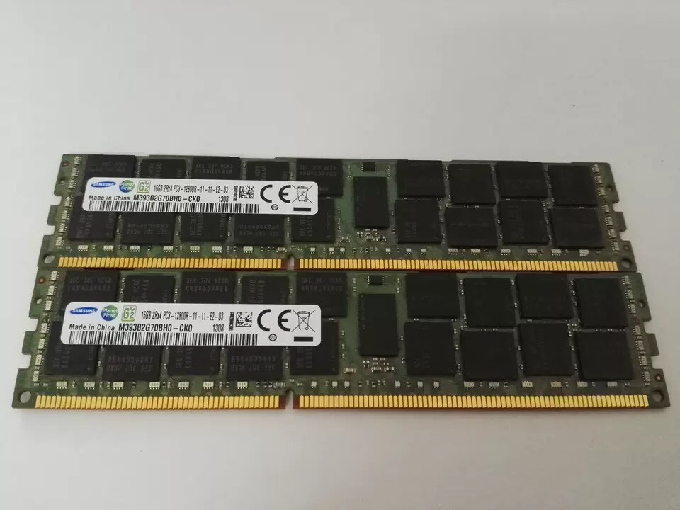 Samsung 16GB PC3-12800R メモリ16×2(32GB) Samsung 32GB 2X16GB DDR3 1600MHz PC3-12800R Server Memory Ram ECC