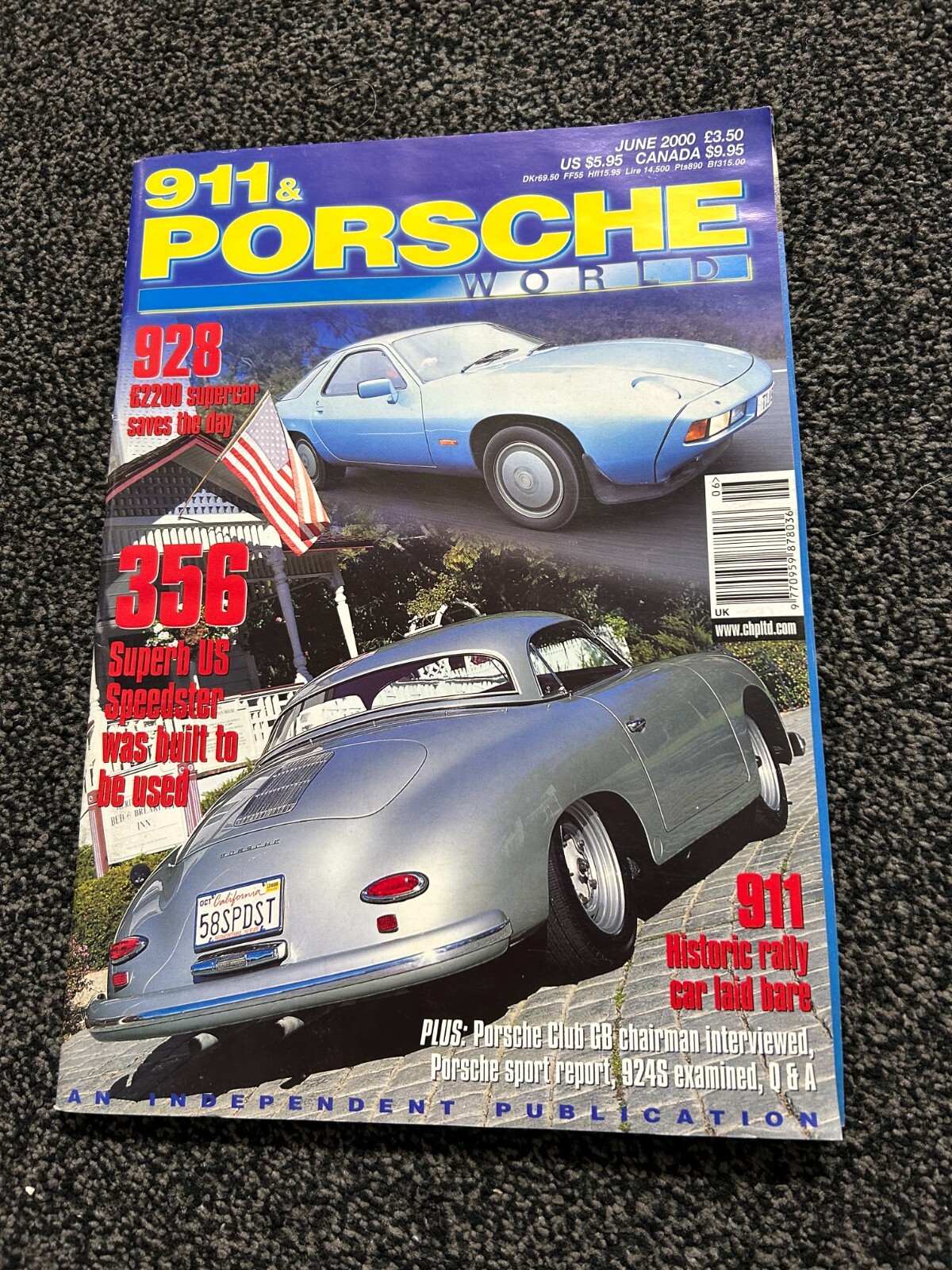 911 & Porsche World JUNE  2000  No 75     928/ 356 Superb US Speedster