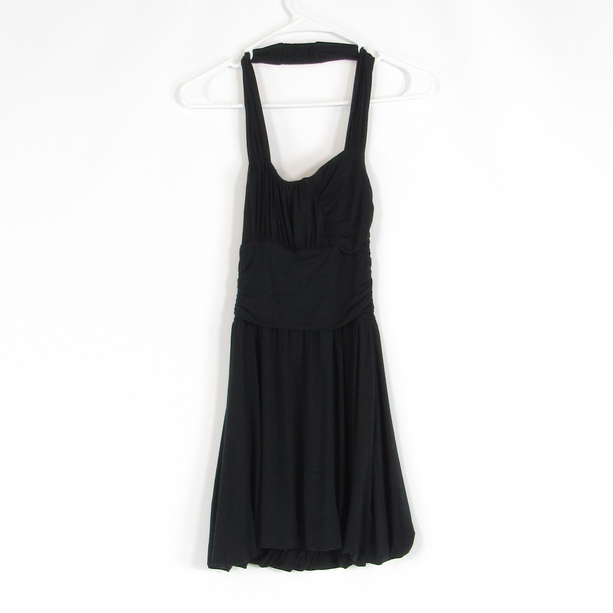 Black WHITE HOUSE BLACK MARKET stretch halter neck bubble dress XXS | eBay