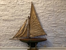 Early 20th(1930) Century Small Pond Yacht on stand for restoration
