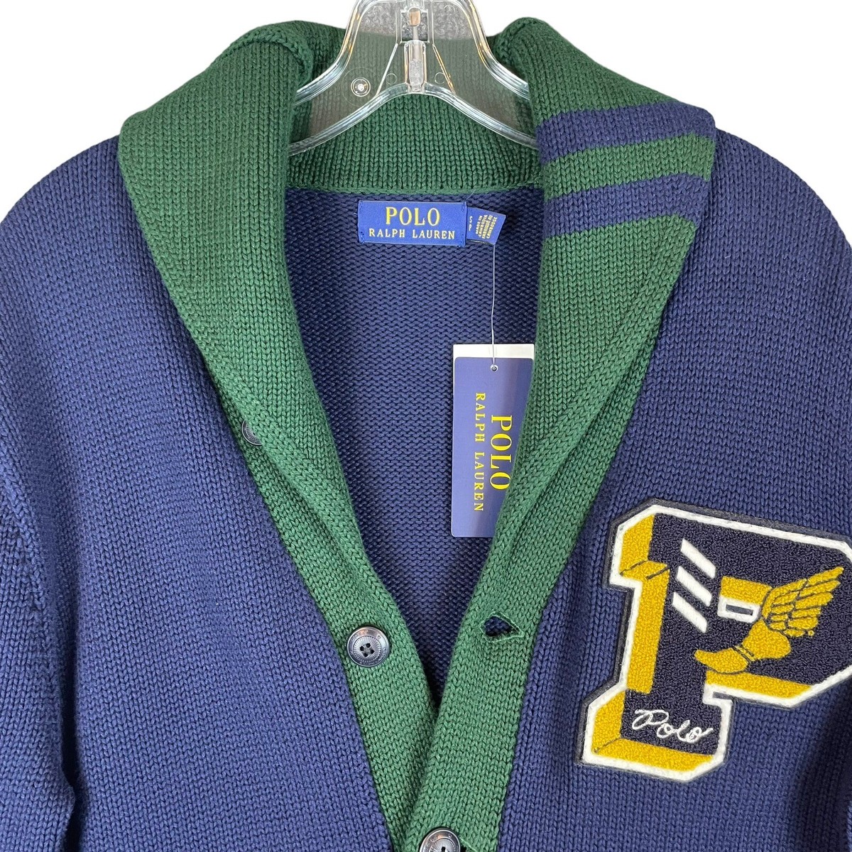 トップス Polo ralph lauren 92 P WING CARDIGAN P-Wing Cotton Cardigan